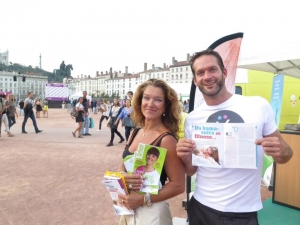 Kamfit - Sébastien Deschaux et Nathaly Mermet au Village Santé 2014